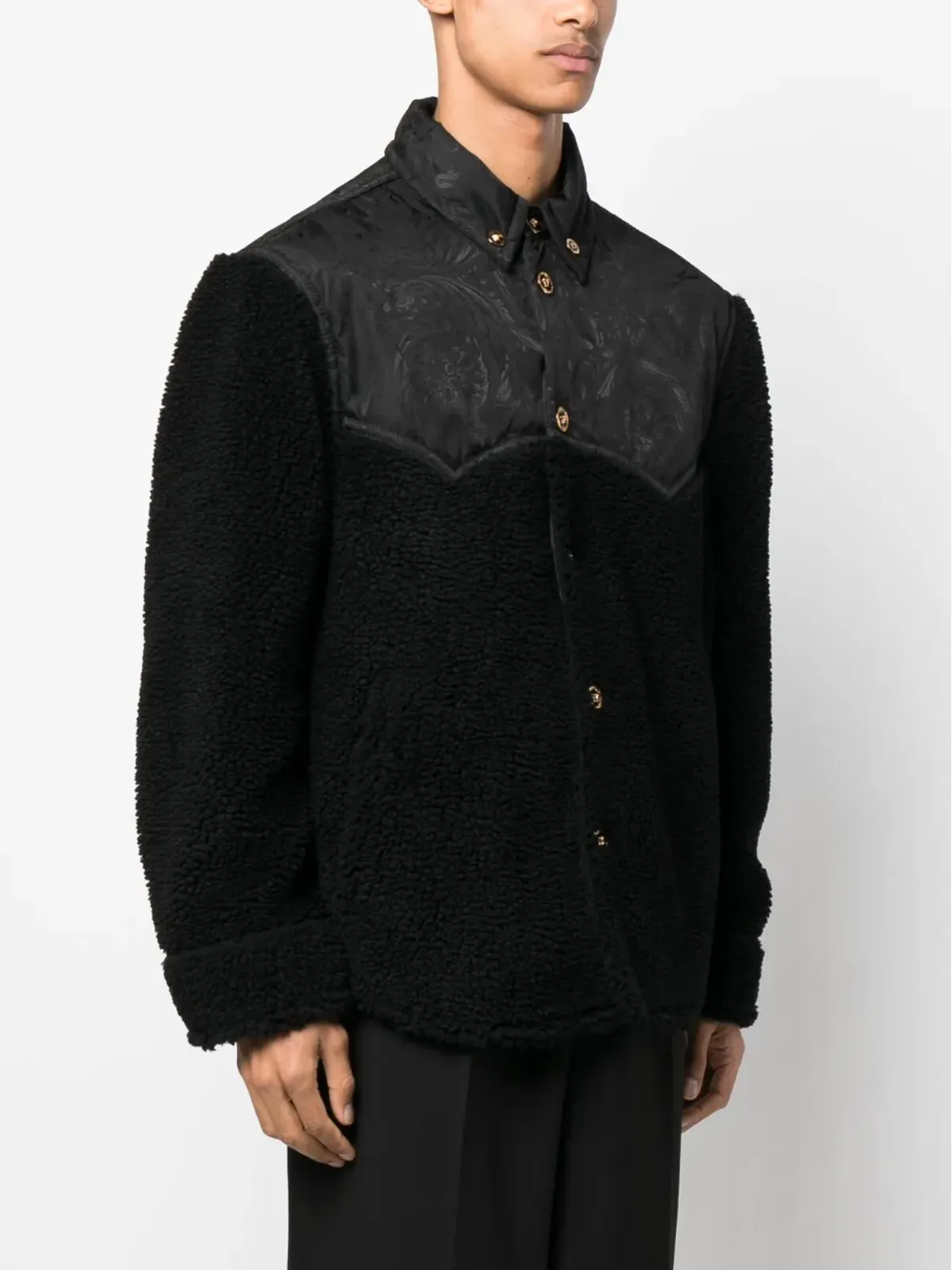 Versace Barocco Silhouette フリースジャケット - 画像3