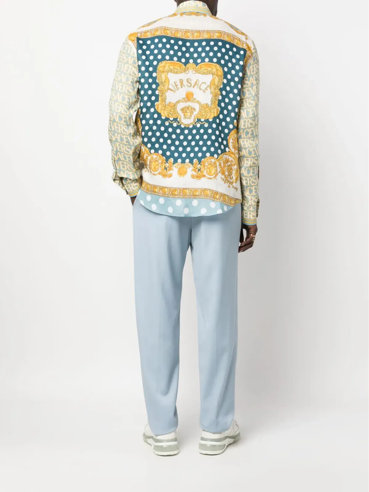 Versace オールオーバーリネンシャツ - イエロー - 画像2