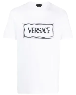 Versace 90s ロゴ刺繍Tシャツ - ホワイト - サムネイル1