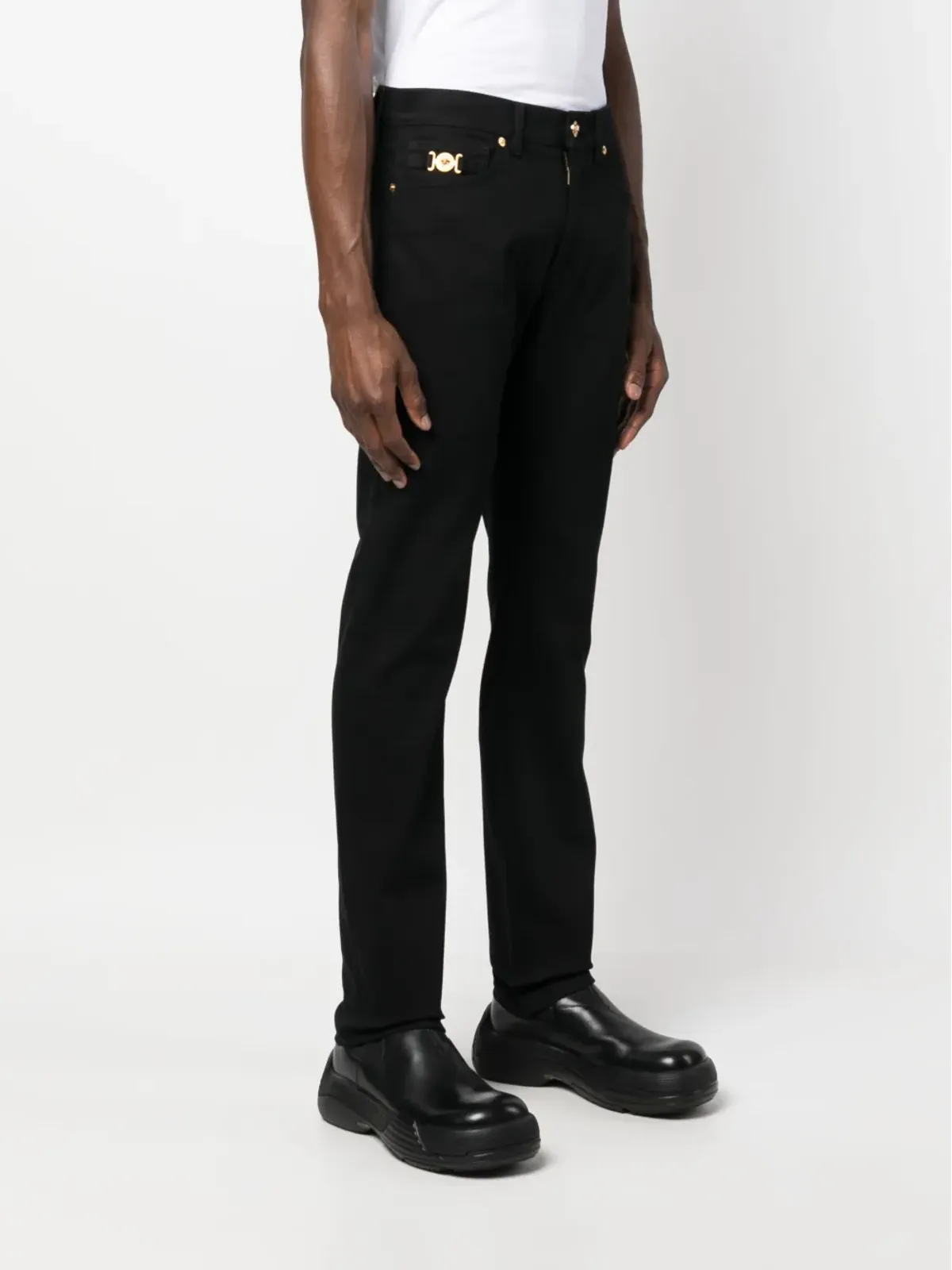 Versace ミッドライズ スリムフィット ジーンズ - 画像3