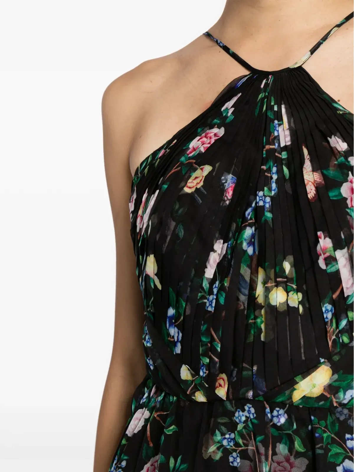 Marchesa Notte 花柄プリントのホルターネックドレス - 画像5