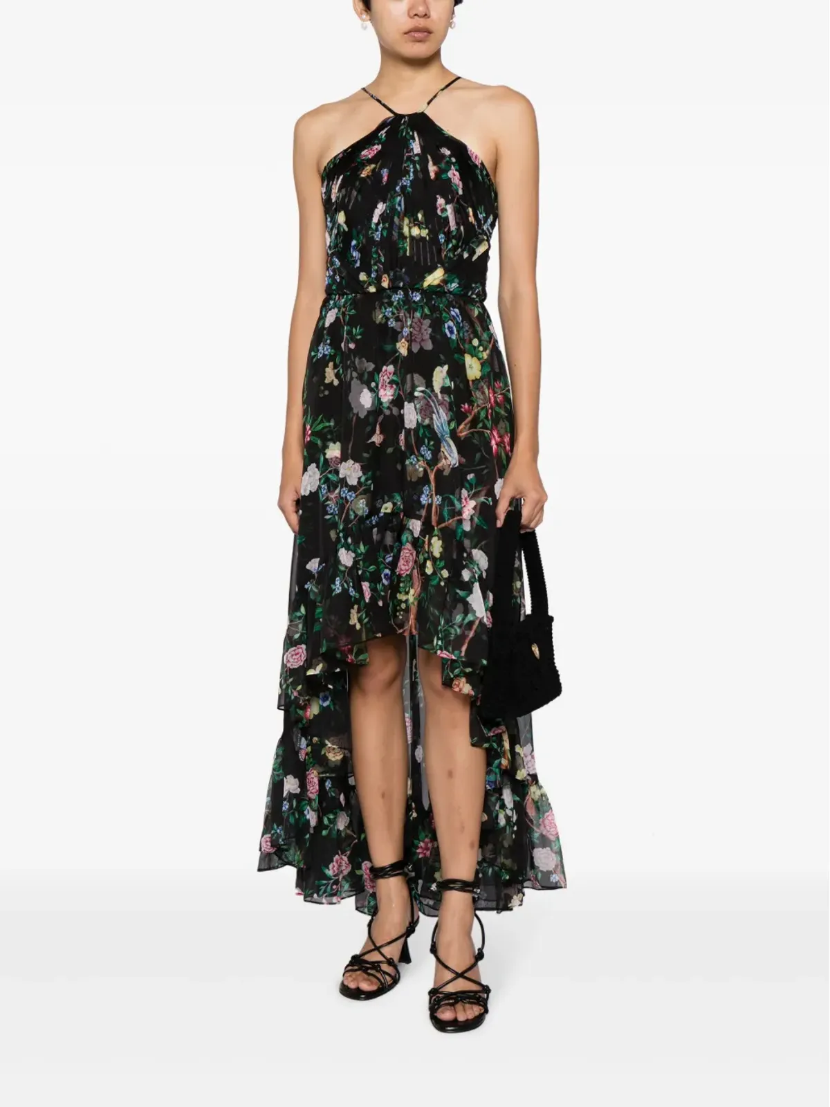 Marchesa Notte 花柄プリントのホルターネックドレス - 画像2