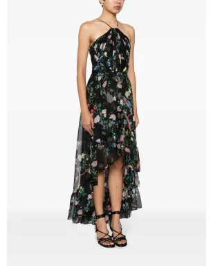 Marchesa Notte 花柄プリントのホルターネックドレス - サムネイル3