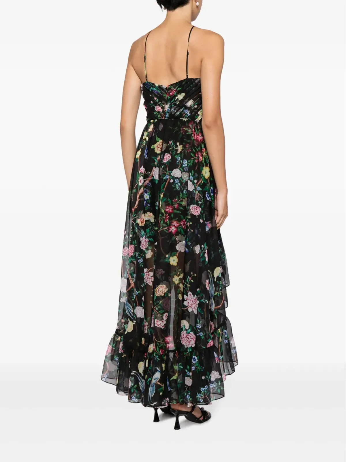 Marchesa Notte 花柄プリントのホルターネックドレス - 画像4