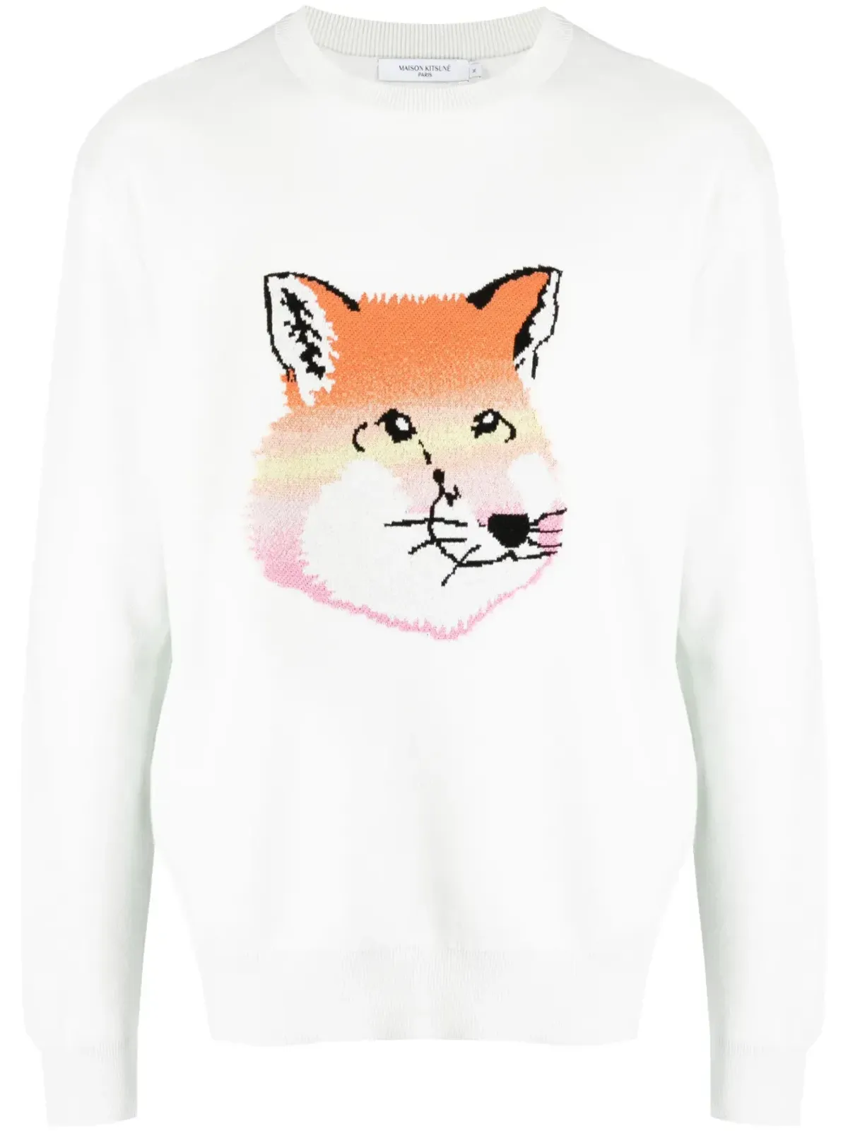 Maison Kitsuné フォックス・ラウンドネック・コットンニットセーター - 画像1