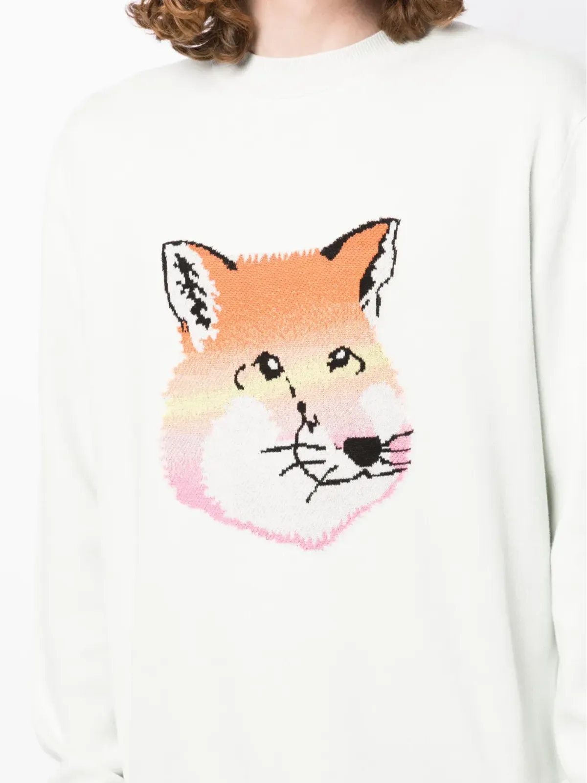 Maison Kitsuné フォックス・ラウンドネック・コットンニットセーター - 画像5
