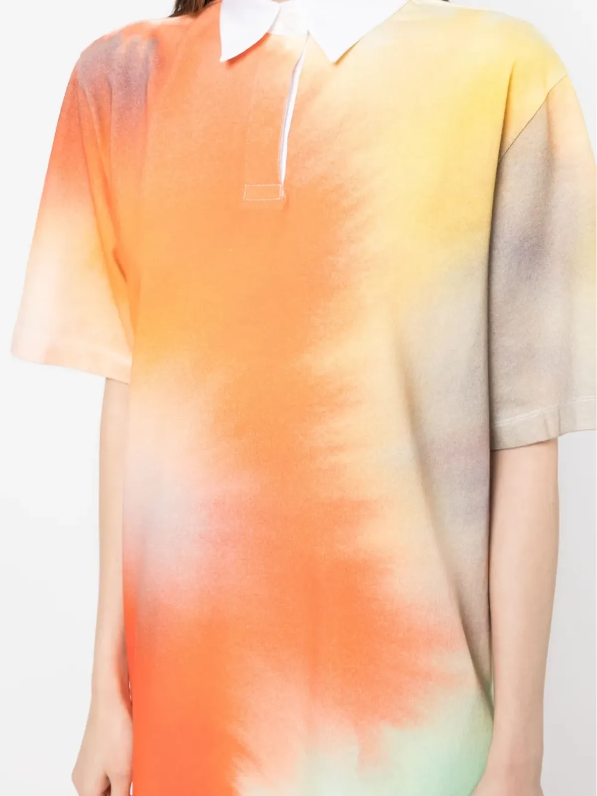 Maison Kitsuné アブストラクトプリント ポロドレス - 画像5