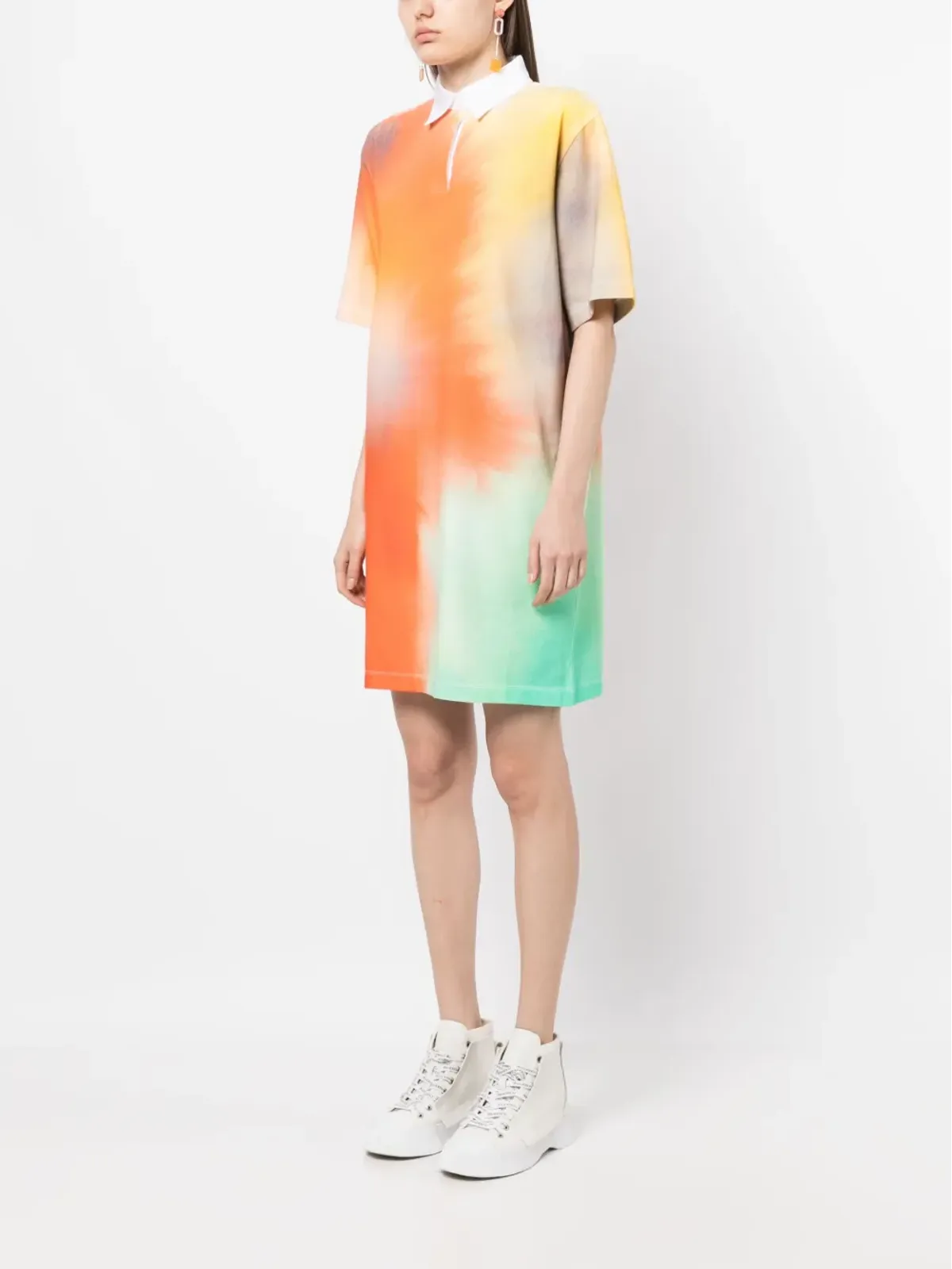 Maison Kitsuné アブストラクトプリント ポロドレス - 画像3