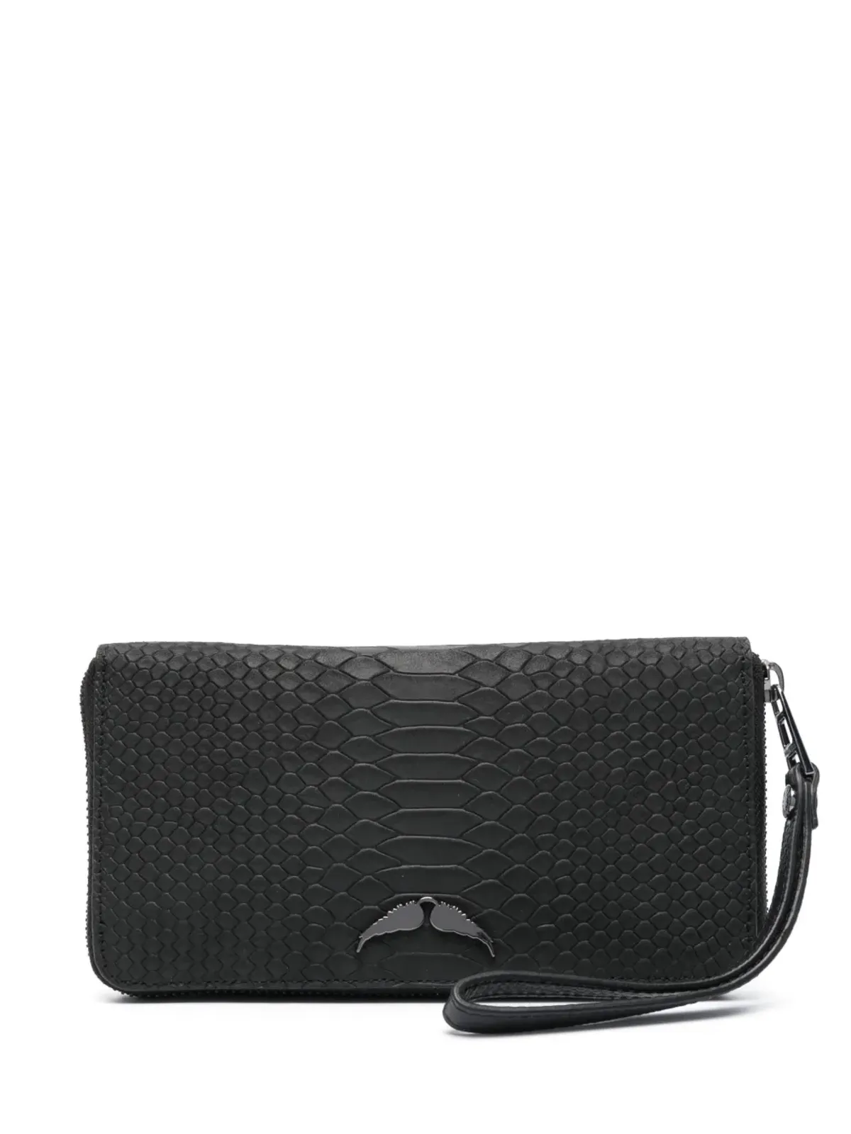 Zadig&Voltaire クロコダイルエフェクトレザー 財布 - ブラック - 画像1