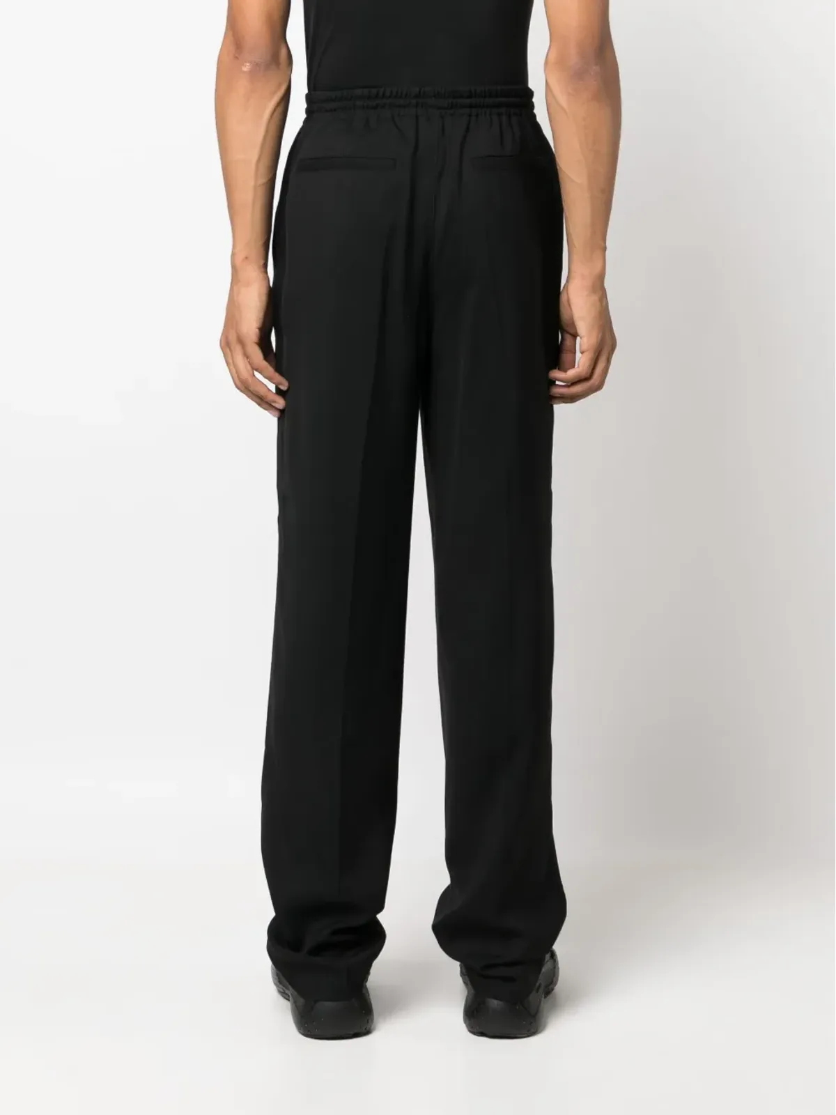 Versace ドローコード付きコットン・トラックパンツ - ブラック - 画像4