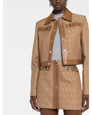 Versace オールオーバー レザー トリム ミニスカート - サムネイル5