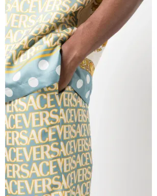 Versace 全面シルクショーツ - ブルー - サムネイル5