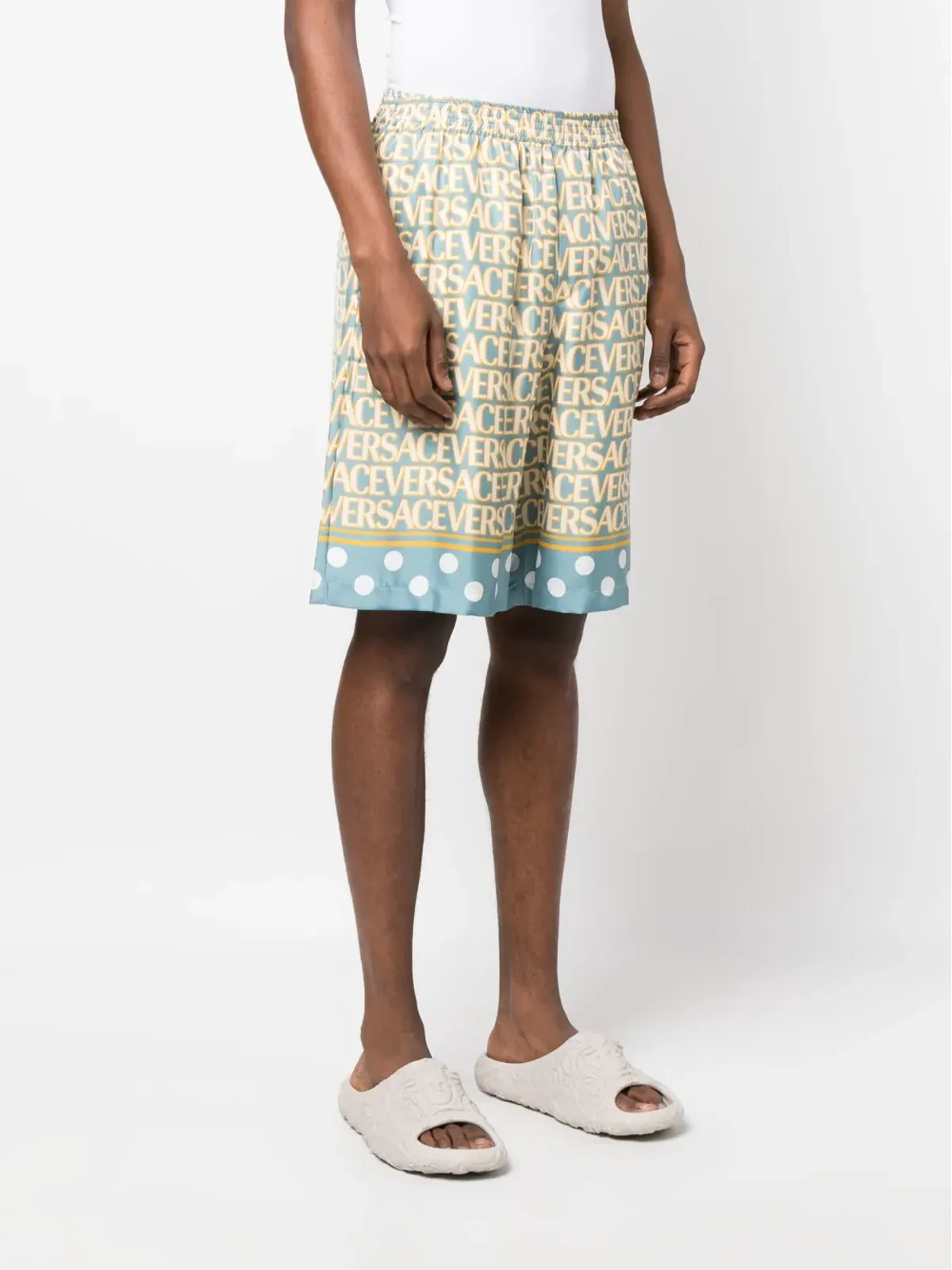 Versace 全面シルクショーツ - ブルー - 画像3