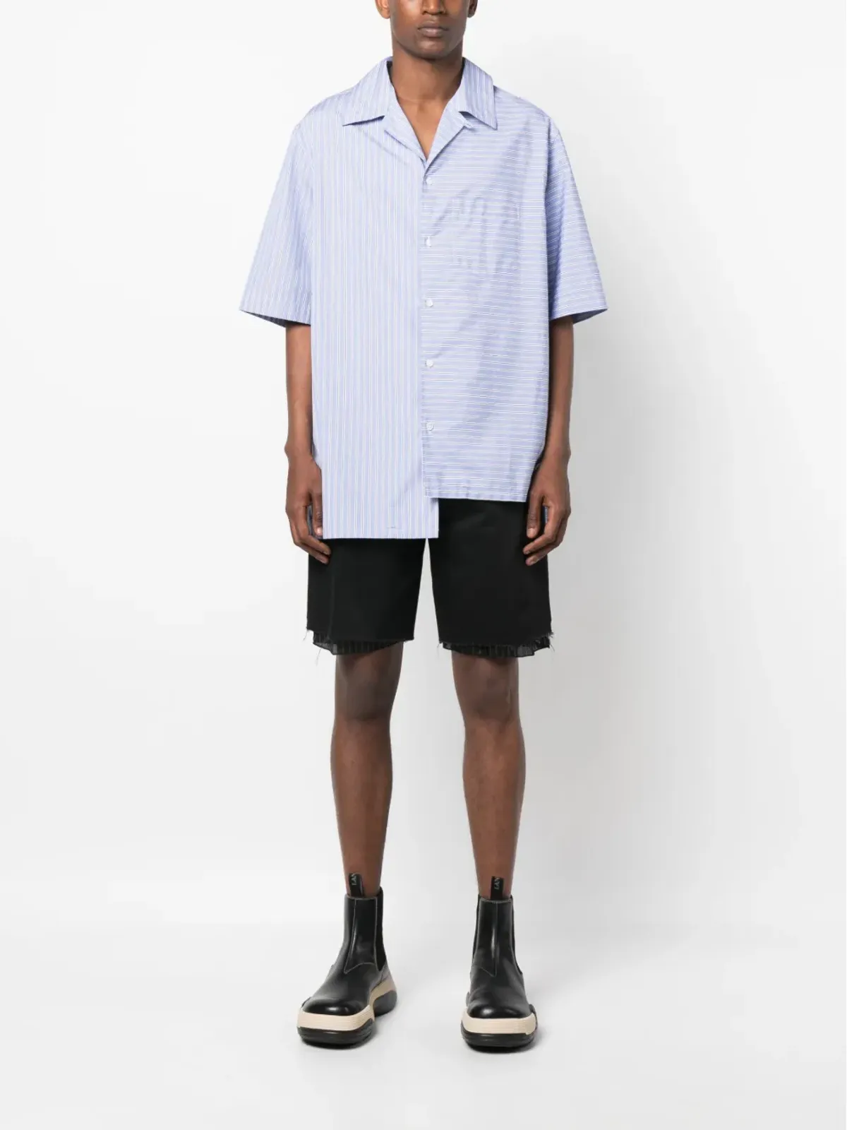 Lanvin コントラストトリム コットン バミューダショーツ - 画像2