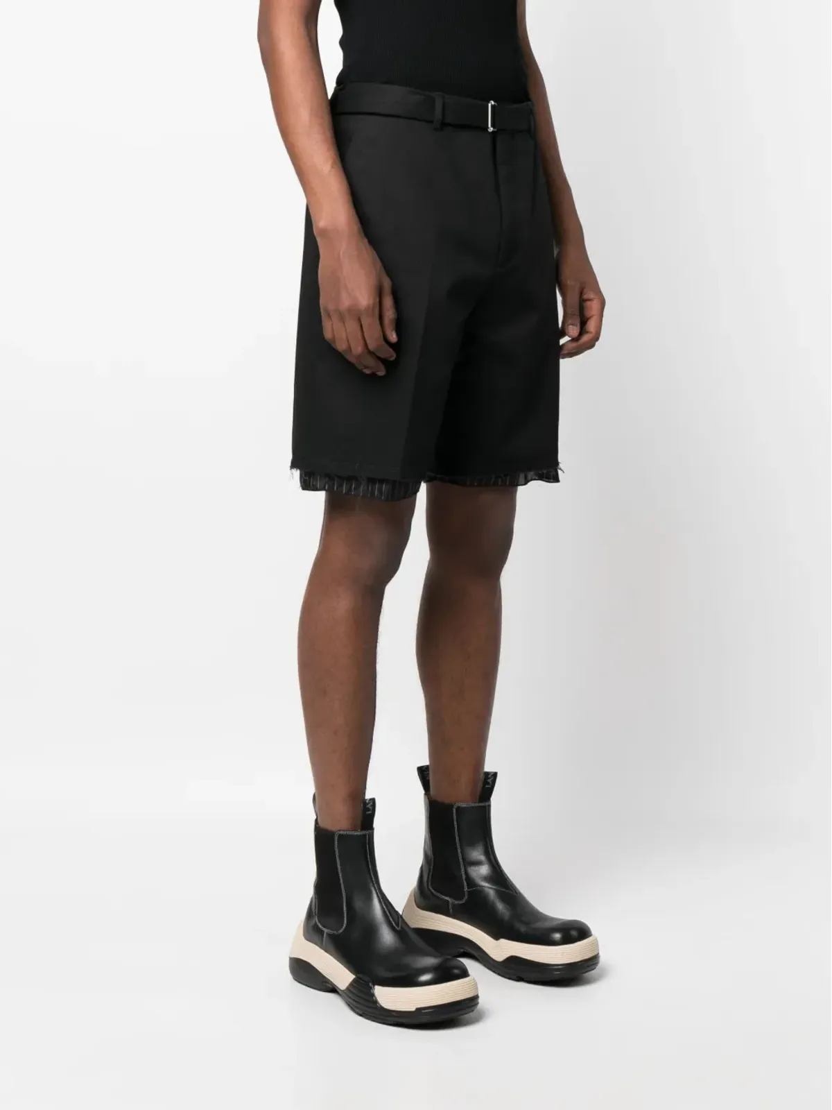 Lanvin コントラストトリム コットン バミューダショーツ - 画像3