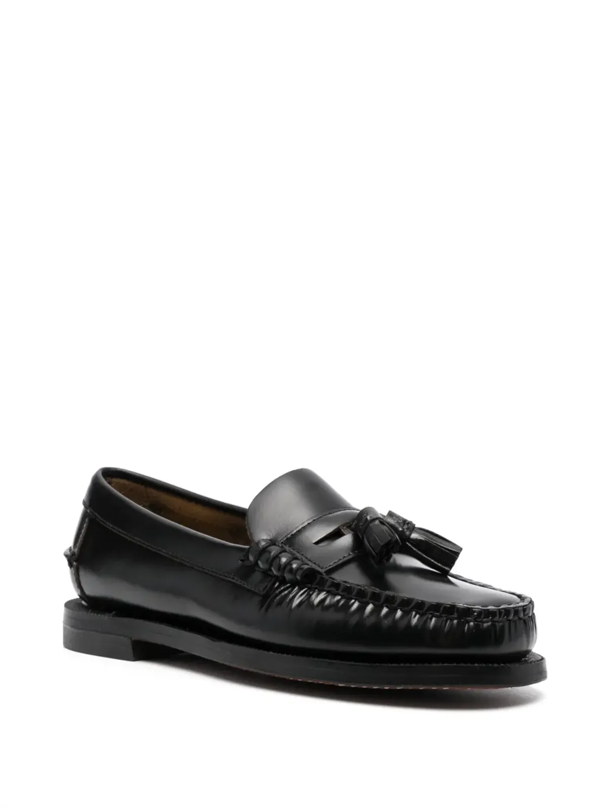 Sebago タッセル付きレザー ローファー - ブラック - 画像2