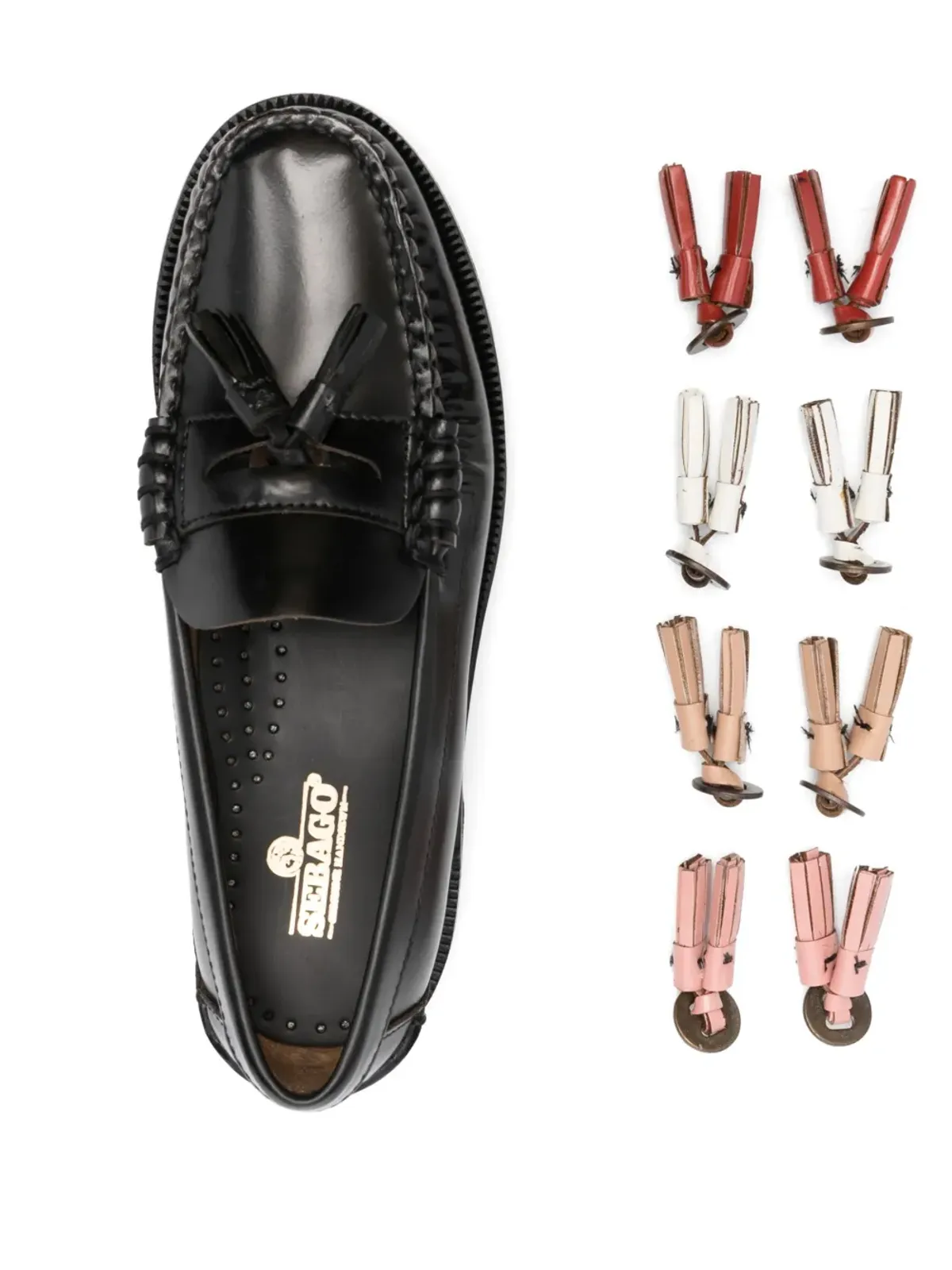 Sebago タッセル付きレザー ローファー - ブラック - 画像4