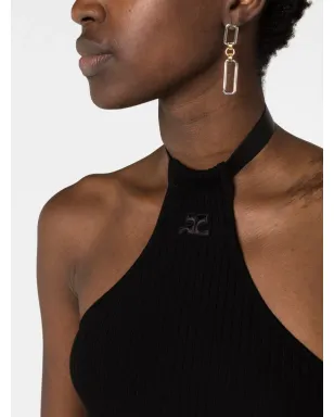 Courrèges リブニットホルターネックミニドレス - サムネイル3
