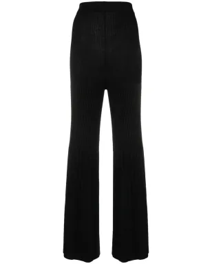 TWINSET ハイウエスト・ワイドリブパンツ - ブラック - サムネイル1