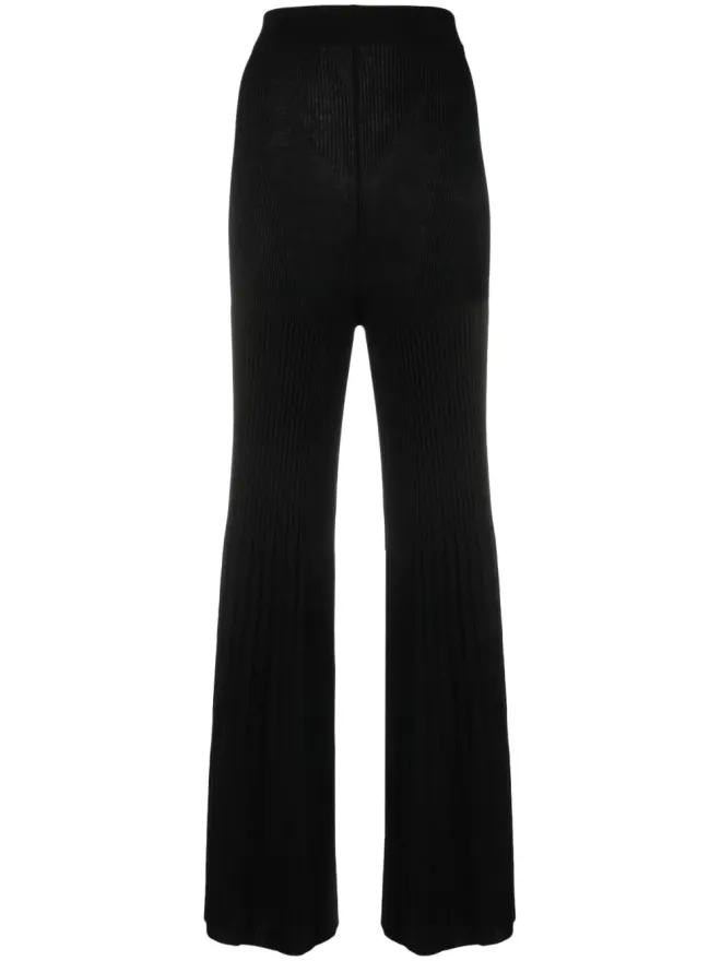 TWINSET TWINSET ハイウエスト・ワイドリブパンツ - ブラックの商品画像