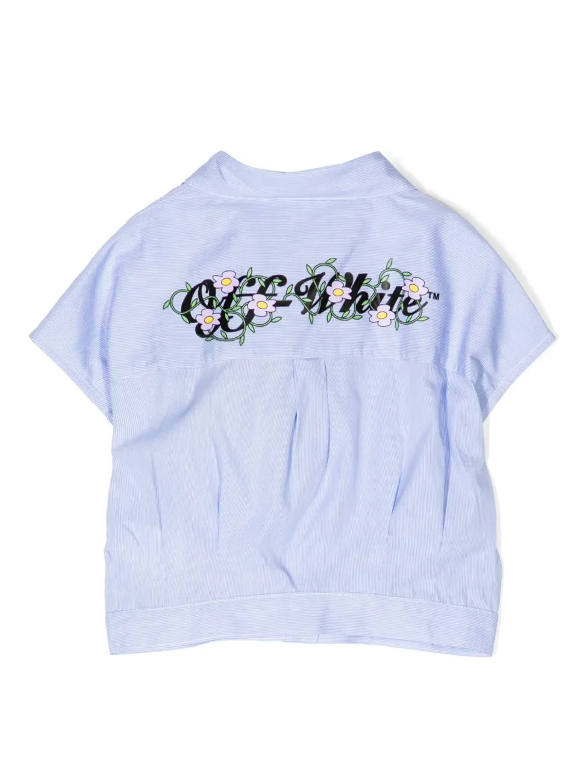 Off-White Kids ストライプ刺繍シャツ - 画像2