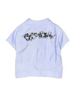 Off-White Kids ストライプ刺繍シャツ - サムネイル2