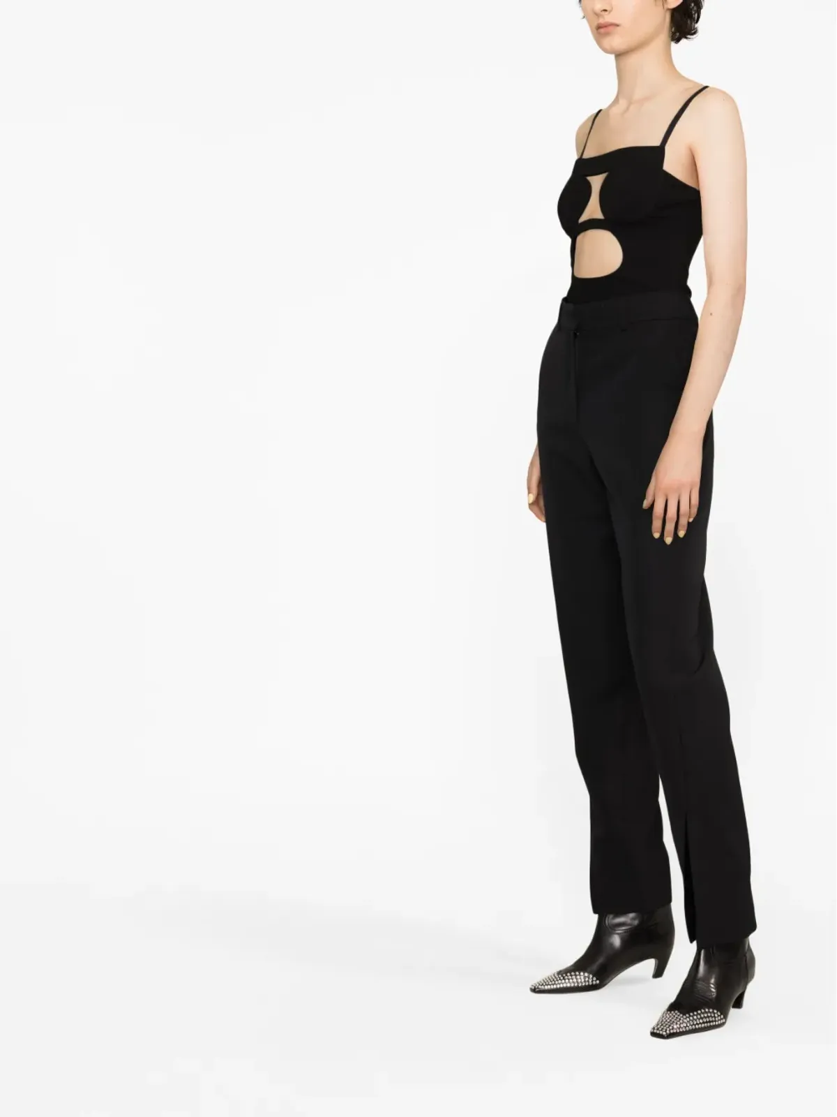Balmain スリットディテール ウールパンツ - 画像4