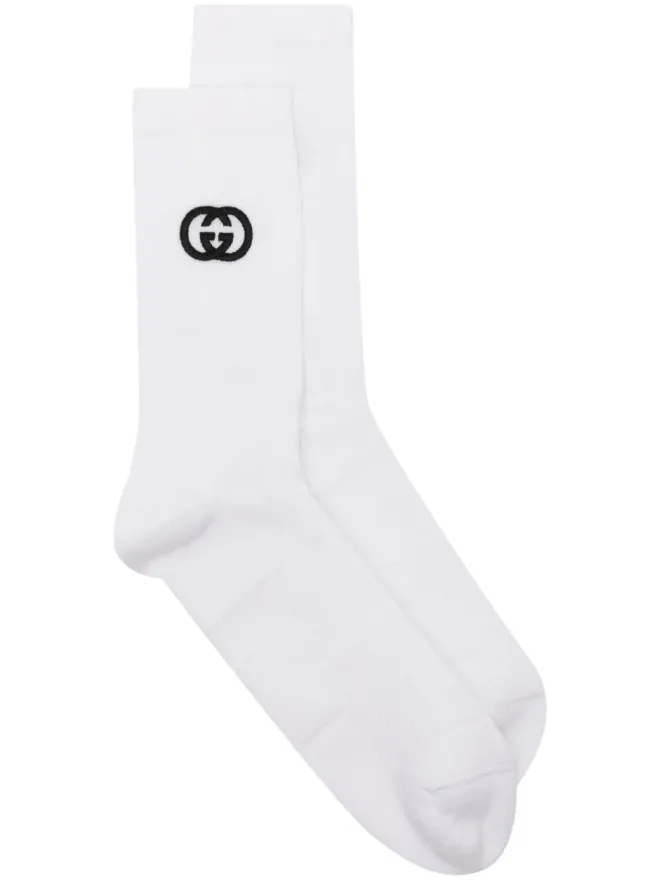 Gucci Gucci Interlocking-G コットン アンクルソックス - Whiteの商品画像
