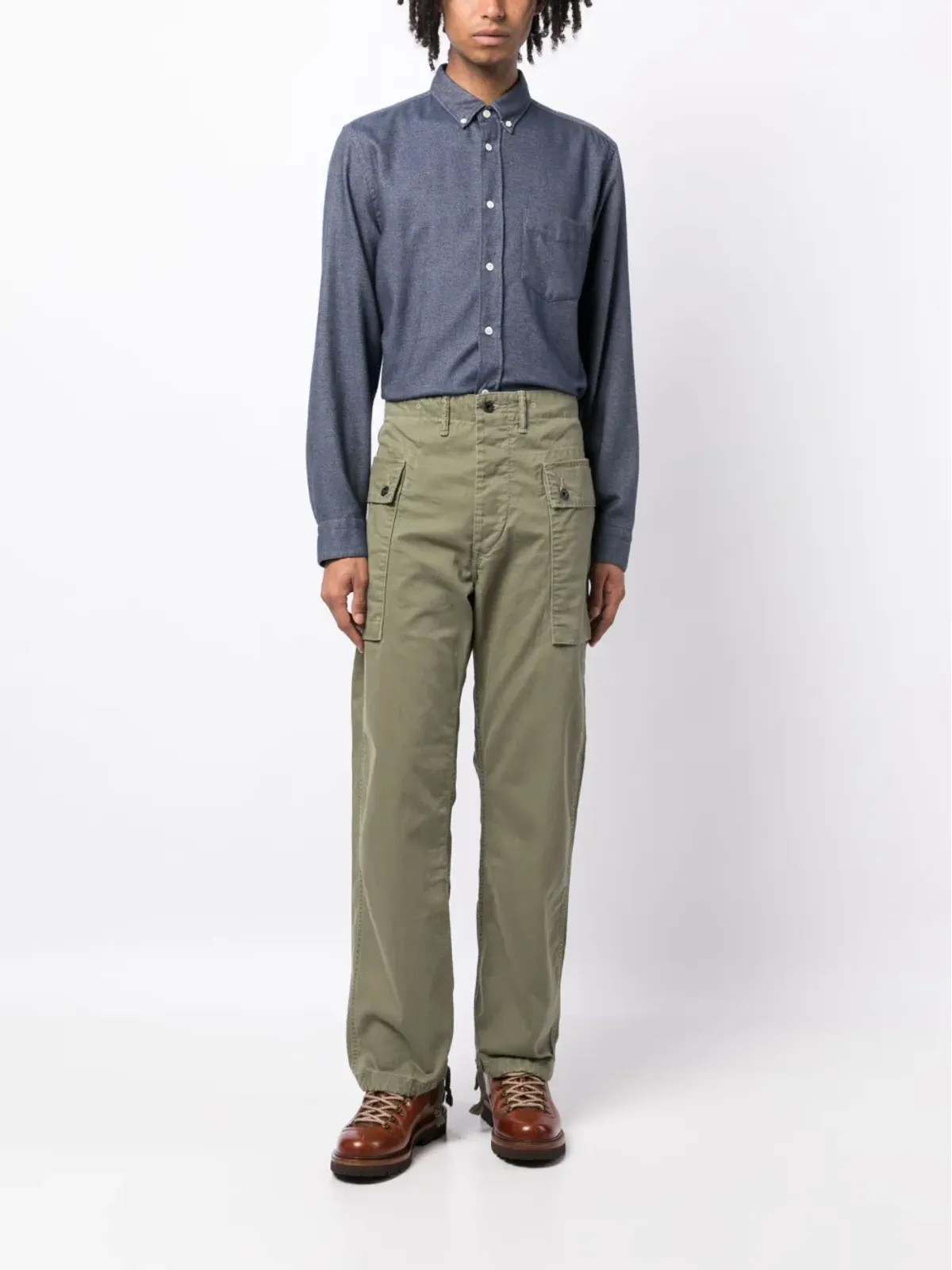 Ralph Lauren RRL ヘリンボーンフィールドカーゴパンツ - Green - 画像2