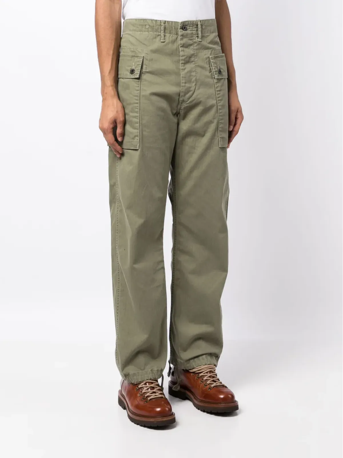 Ralph Lauren RRL ヘリンボーンフィールドカーゴパンツ - Green - 画像3