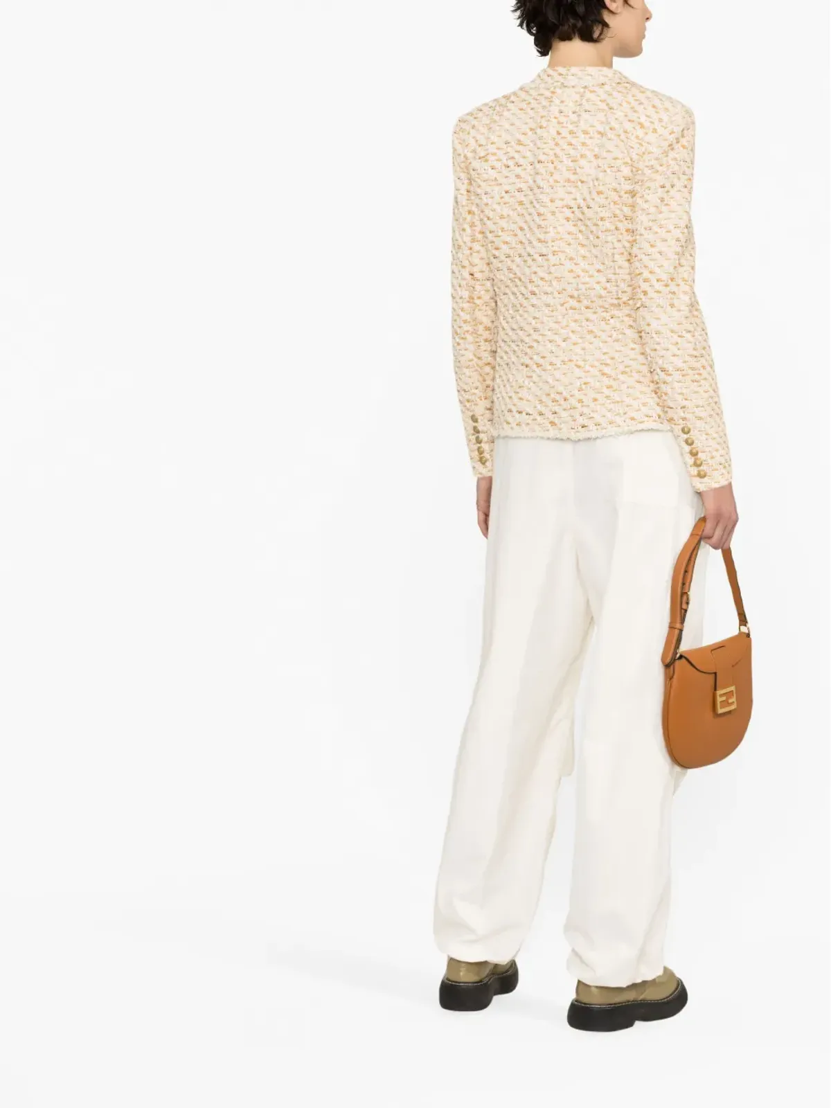 Balmain ダブルブレスト ツイード ブレザー - 画像4