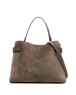 Brunello Cucinelli スエード トートバッグ ブラウン - サムネイル1