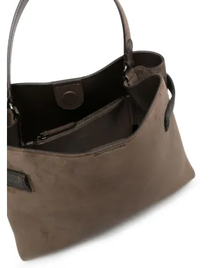 Brunello Cucinelli スエード トートバッグ ブラウン - サムネイル5