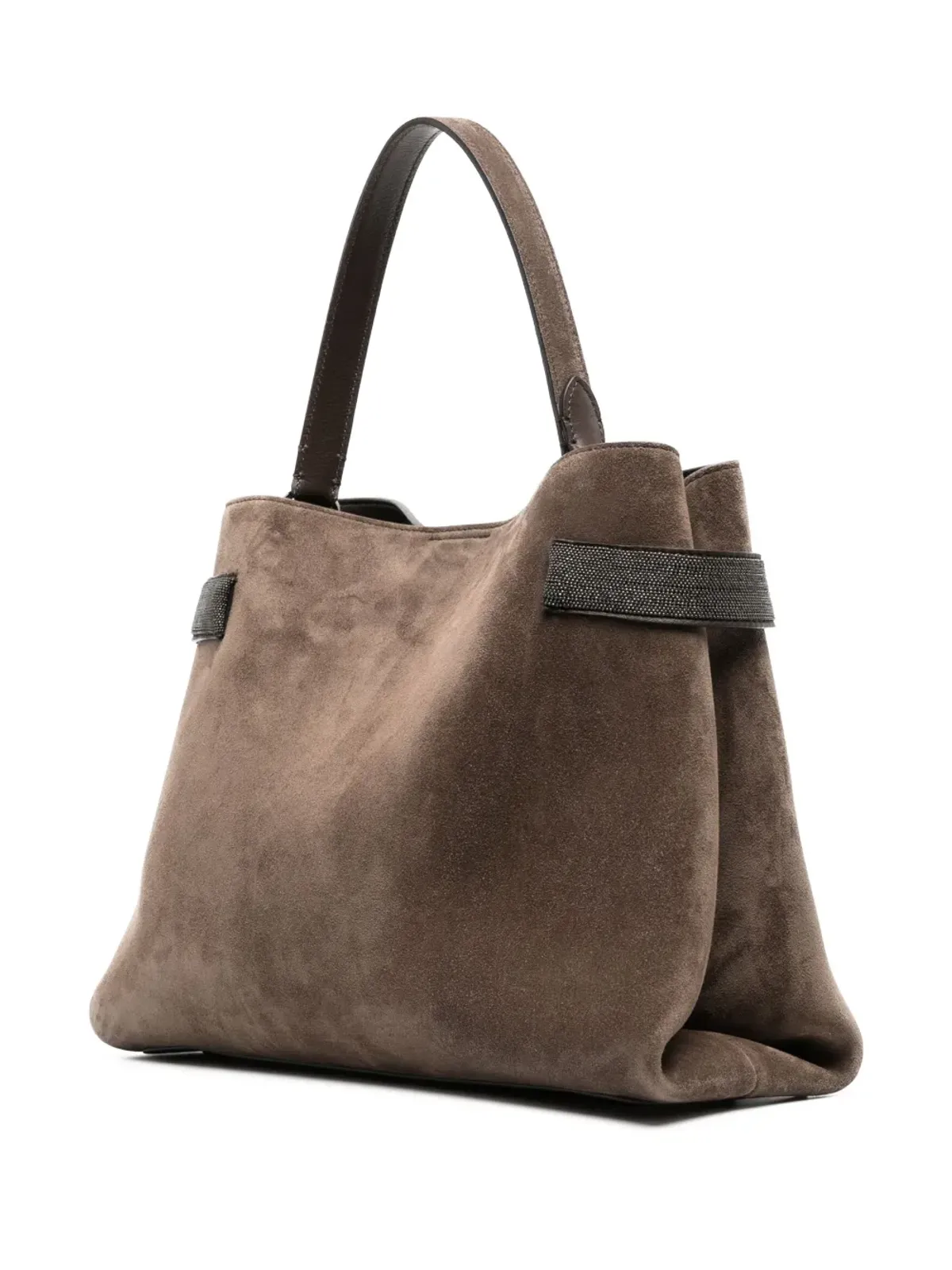 Brunello Cucinelli スエード トートバッグ ブラウン - 画像3