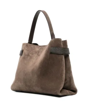 Brunello Cucinelli スエード トートバッグ ブラウン - サムネイル3