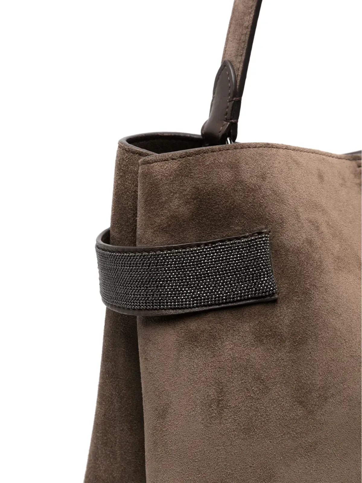 Brunello Cucinelli スエード トートバッグ ブラウン - 画像4