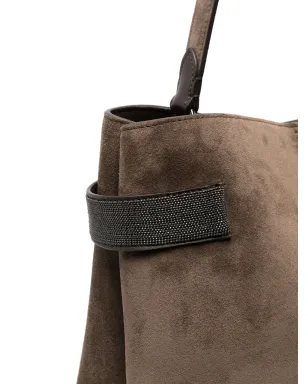 Brunello Cucinelli スエード トートバッグ ブラウン - サムネイル4