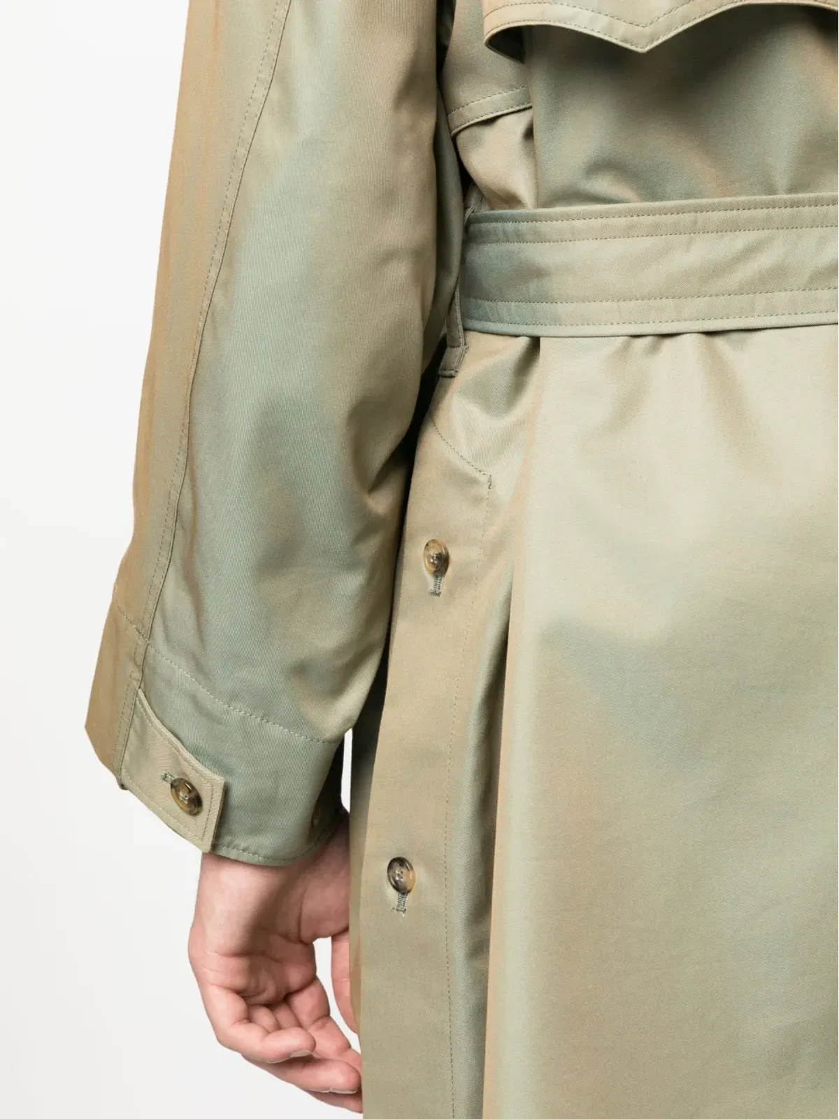 Baracuta メタリックフィニッシュ トレンチコート グリーン - 画像5