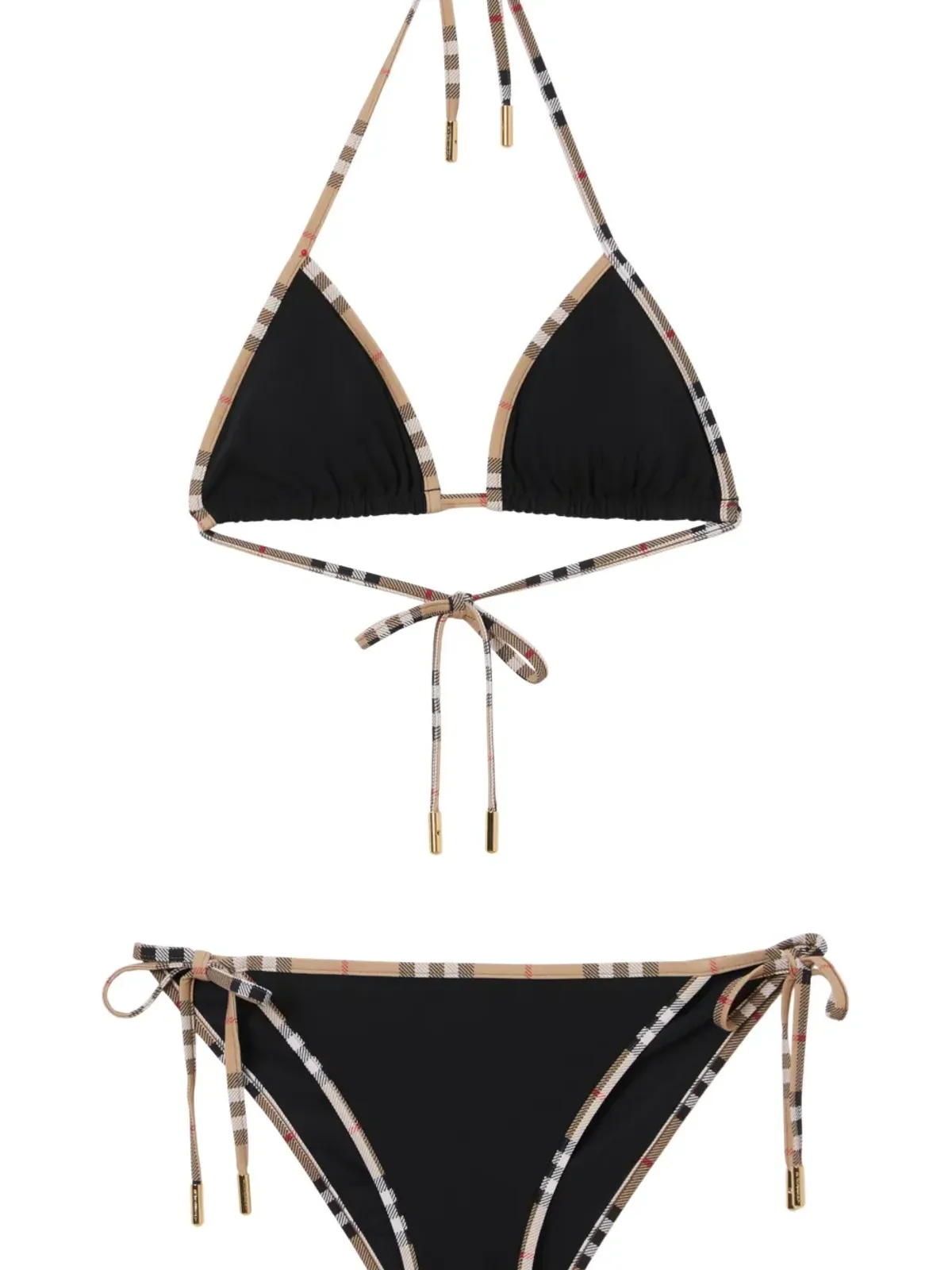 Burberry ヴィンテージチェック柄 トリム付き 三角ビキニ - 画像2