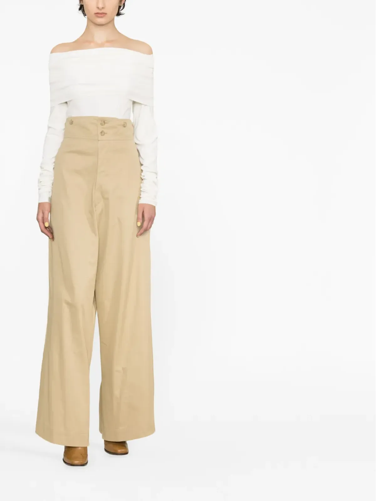 QUIRA ハイウエストワイドレッグパンツ - 画像2