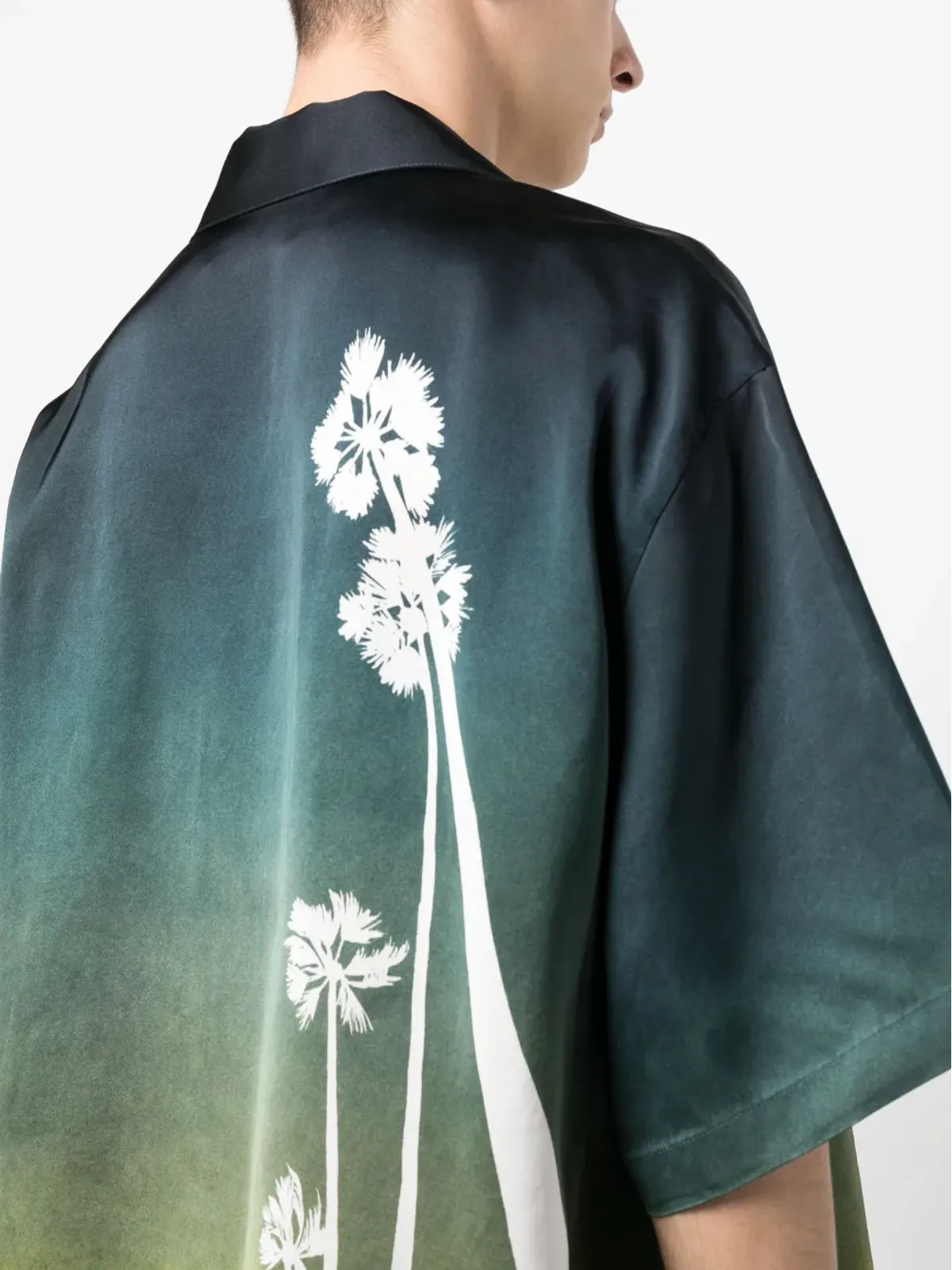 Jil Sander gradient-effect short-sleeve shirt - Green - 画像5