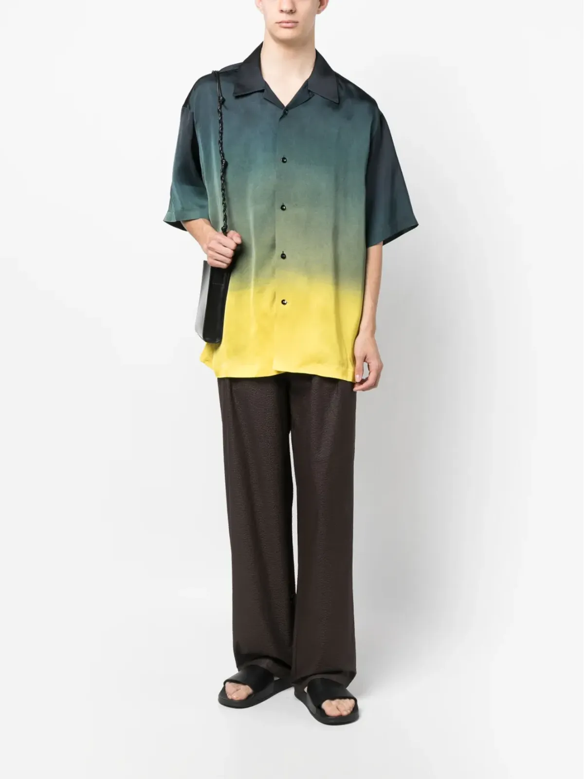 Jil Sander gradient-effect short-sleeve shirt - Green - 画像2