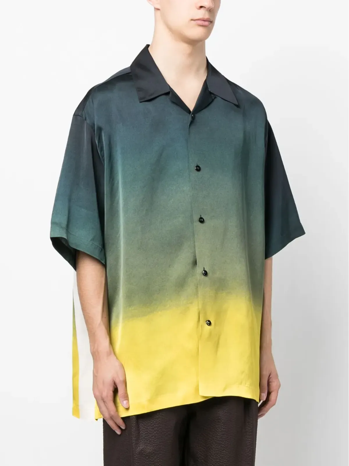 Jil Sander gradient-effect short-sleeve shirt - Green - 画像3
