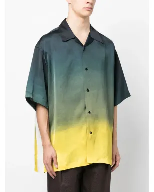 Jil Sander gradient-effect short-sleeve shirt - Green - サムネイル3