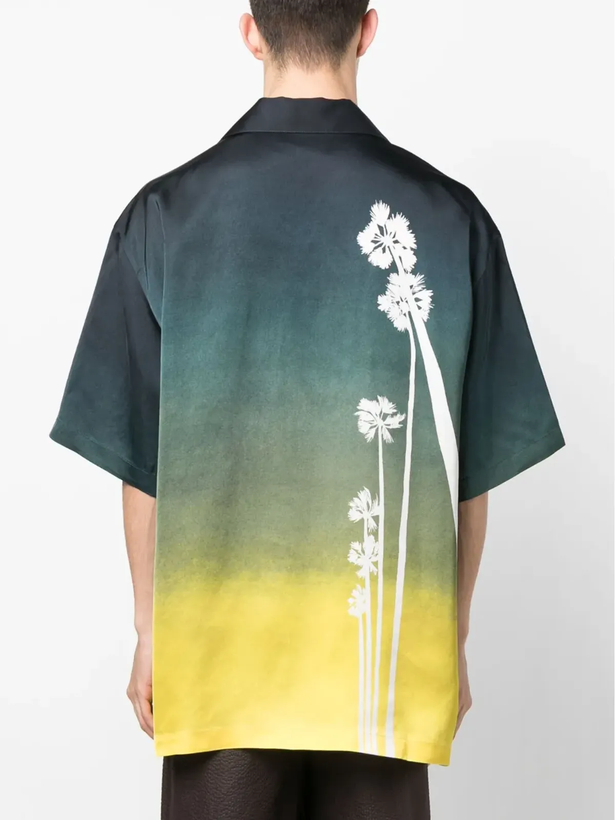 Jil Sander gradient-effect short-sleeve shirt - Green - 画像4