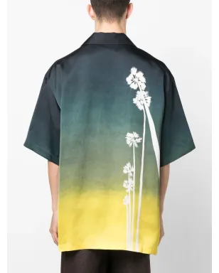 Jil Sander gradient-effect short-sleeve shirt - Green - サムネイル4