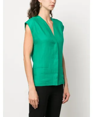 Versace Pre-Owned 1970s V-neck vest - Green - サムネイル3