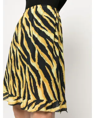 Versace Pre-Owned 2000s tiger stripe-print skirt - Black - サムネイル5