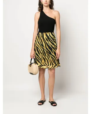 Versace Pre-Owned 2000s tiger stripe-print skirt - Black - サムネイル2