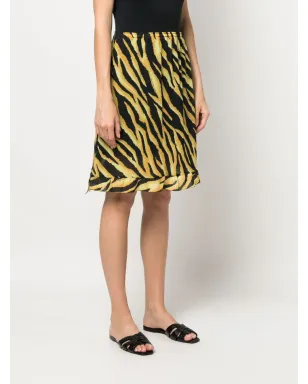 Versace Pre-Owned 2000s tiger stripe-print skirt - Black - サムネイル3